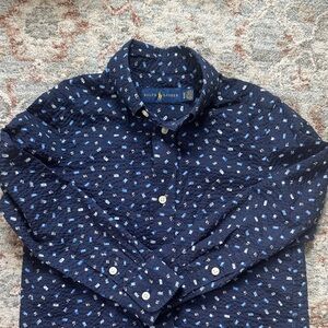 Ralph Lauren Dark Blue Patterned Shirt